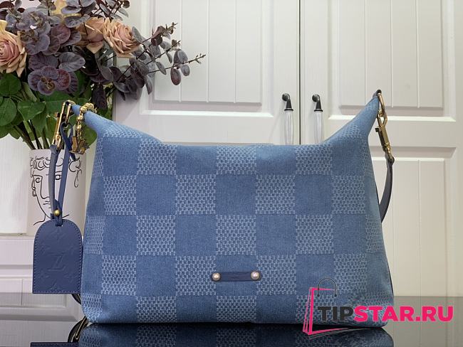 Louis Vuitton Vagabond Hobo Bag Denim Blue - 1