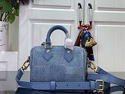 Louis Vuitton Speedy 18 Bandoulière Denim Blue - 5