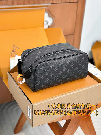 Louis Vuitton Dopp Kit Bag Material Monogram Eclipse Canvas