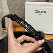 Celine Triomphe Arch Women's Stretch Belt 1.8 cm In Black gold hardware 01 - 6
