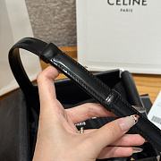 Celine Triomphe Arch Women's Stretch Belt 1.8 cm In Black gold hardware - 6