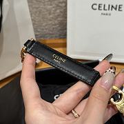 Celine Triomphe Arch Women's Stretch Belt 1.8 cm In Black gold hardware - 4