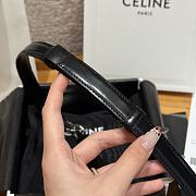 Celine Triomphe Arch Women's Stretch Belt 1.8 cm In Black Silver hardware - 6