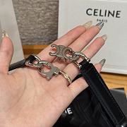 Celine Triomphe Arch Women's Stretch Belt 1.8 cm In Black Silver hardware - 3