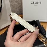 Celine Triomphe Arch Women's Stretch Belt 1.8 cm In White - 3