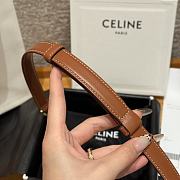 Celine Triomphe Arch Women's Stretch Belt 1.8 cm In Brown - 6