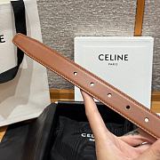 Celine Triomphe Classic Reversible Belt 2.5 cm In Brown/White - 4