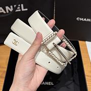 Chanel Twisted Pin Buckle Belt 3 cm In White - 4