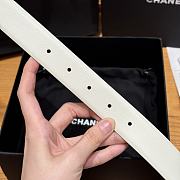 Chanel Twisted Pin Buckle Belt 3 cm In White - 5