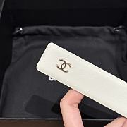 Chanel Twisted Pin Buckle Belt 3 cm In White - 3