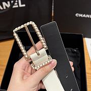 Chanel Twisted Pin Buckle Belt 3 cm In White - 2