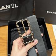Chanel Twisted Pin Buckle Belt 3 cm In Full Black - 6