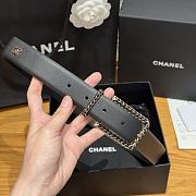 Chanel Twisted Pin Buckle Belt 3 cm In Full Black - 5