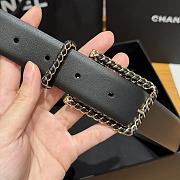 Chanel Twisted Pin Buckle Belt 3 cm In Full Black - 2