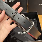 Chanel Twisted Pin Buckle Belt 3 cm In Black - 3