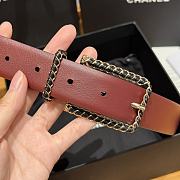Chanel Twisted Pin Buckle Belt 3 cm In Red - 5