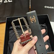Chanel Twisted Pin Buckle Belt 3 cm In Red - 3