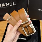 Chanel Twisted Pin Buckle Belt 3 cm In Brown - 5