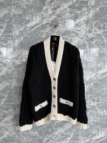 Chanel Cardigan Fabric In Black
