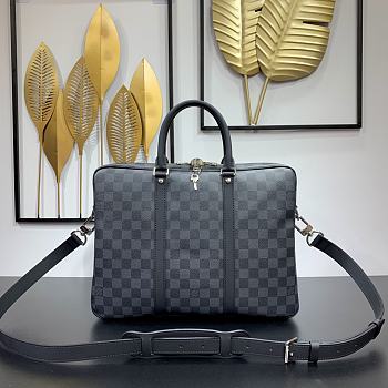 Louis Vuitton Porte Documents Voyage Pm Damier Graphite Canvas