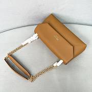 Prada Doux medium leather shoulder bag brown - 3