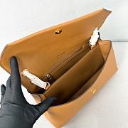 Prada Doux medium leather shoulder bag brown - 4