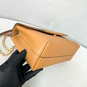 Prada Doux medium leather shoulder bag brown - 5