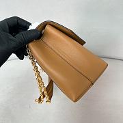 Prada Doux medium leather shoulder bag brown - 6