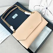 Prada Doux medium leather shoulder bag beige - 1