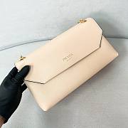 Prada Doux medium leather shoulder bag beige - 6
