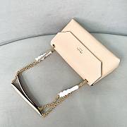 Prada Doux medium leather shoulder bag beige - 3