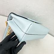 Prada Doux medium leather shoulder bag blue - 6