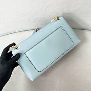 Prada Doux medium leather shoulder bag blue - 4