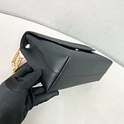 Prada Doux medium leather shoulder bag black - 6