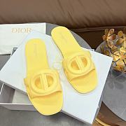 Dior CD letter pig nose slippers in yellow - 3