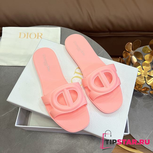 Dior CD letter pig nose slippers in pink - 1