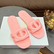 Dior CD letter pig nose slippers in pink - 4