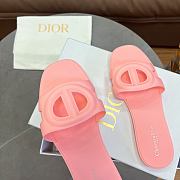 Dior CD letter pig nose slippers in pink - 6