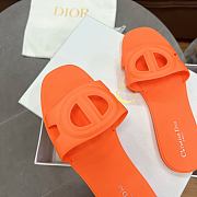 Dior CD letter pig nose slippers in orange - 6