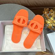 Dior CD letter pig nose slippers in orange - 4