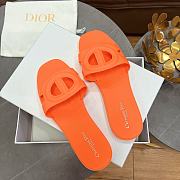 Dior CD letter pig nose slippers in orange - 5