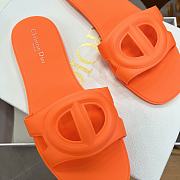 Dior CD letter pig nose slippers in orange - 2