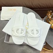 Dior CD letter pig nose slippers in white - 1