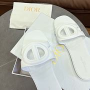 Dior CD letter pig nose slippers in white - 6