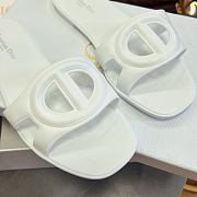 Dior CD letter pig nose slippers in white - 4