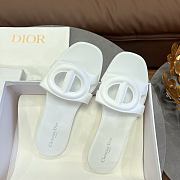 Dior CD letter pig nose slippers in white - 2