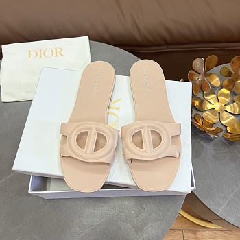 Dior CD letter pig nose slippers in beige