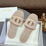 Dior CD letter pig nose slippers in beige - 6