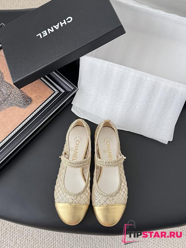 Chanel Chanel 25B Mary Jane Shoes In Gold - 1