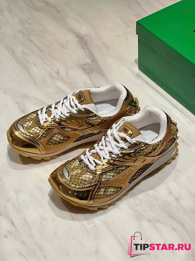 Bottega Veneta Orbit Sneakers In Gold Color - 1
